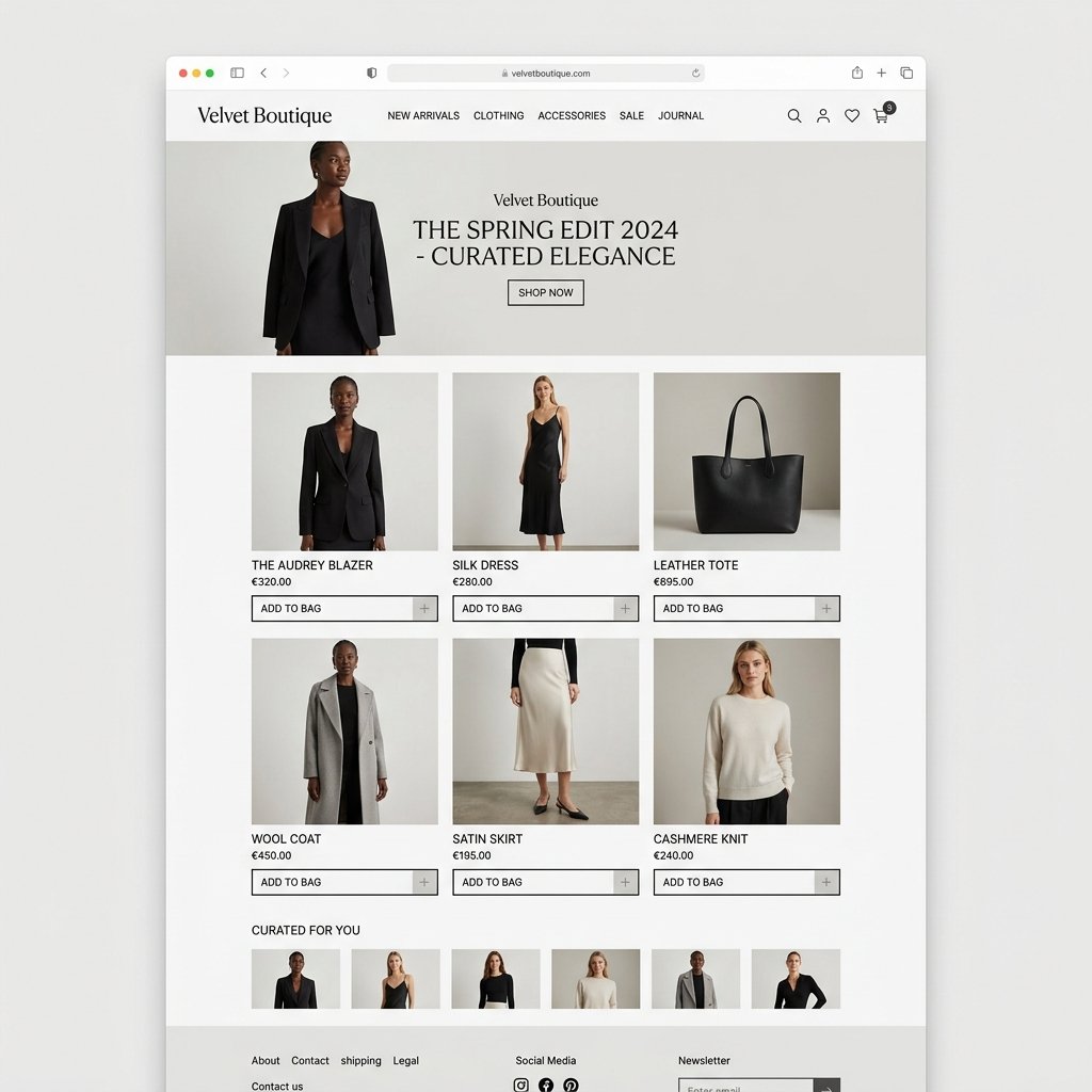 Velvet Boutique Ecommerce Website Design